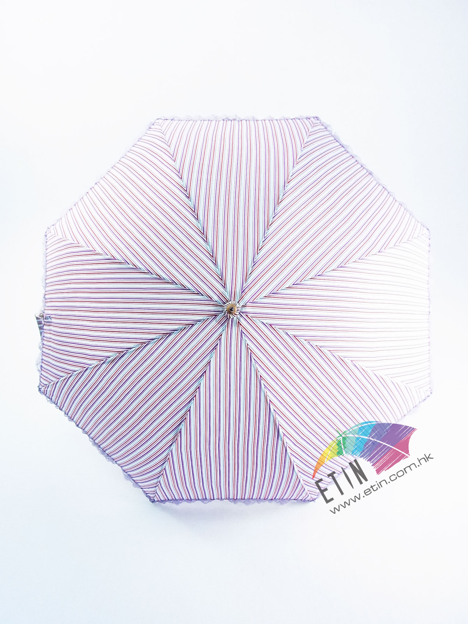 Etin beautiful strip and lace lady umbrella A037